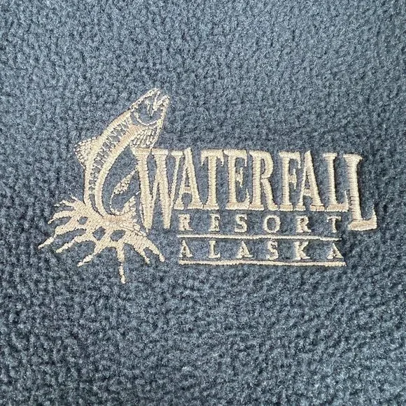 Eddie Bauer Mens Blue Full Zip Waterfall Resort Alaska Fishing Fleece Vest Sz M - Picture 7 of 12